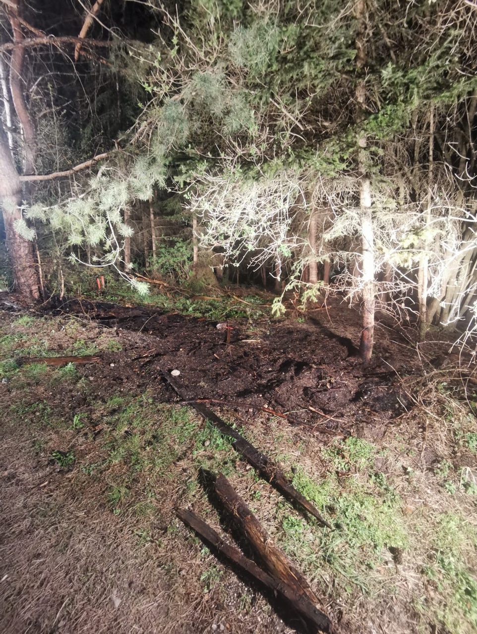 Kleiner Brand im Freien